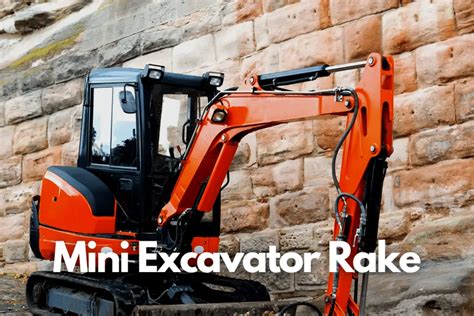 mini excavator power rake|rotator attachment for mini ex.